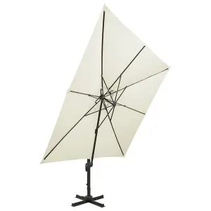 Berkfield Cantilever Umbrella with Double Top 300x300 cm Sand