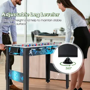 Costway Football Table Freestanding Versatile Football Game Table with 18 Realistic Player