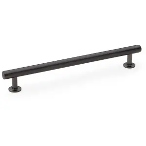 Round T Bar Pull Handle - Dark Bronze - 192mm Centres SOLID BRASS Drawer Door