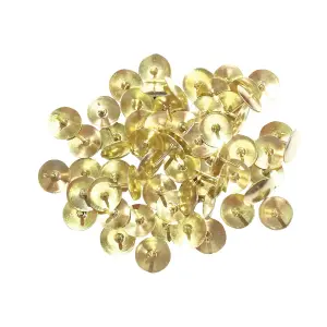 Essentials Metal Drawing Pins (Pack of 60) Gold (One Size)