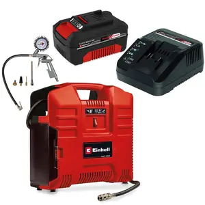 Einhell Power X-Change 18v Cordless Portable Compressor TE-AC + 4AH Kit