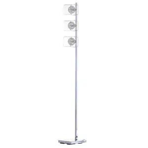 Litecraft Verona Chrome 3 Light Wire Globe Floor Lamp