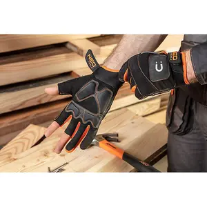 Work gloves with magnet, fingerless, size 10 - Neo Tools