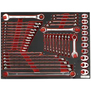 Premium 44-Piece Specialized Spanner Set with Tool Tray for Professionals