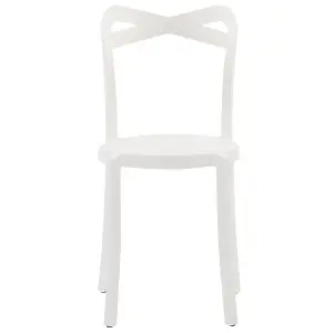 Set of 4 Garden Chairs CAMOGLI White