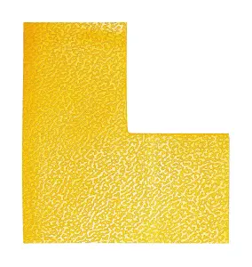 Durable Heavy Duty Adhesive Floor Marking L Shape Corner - 10 Pack - Yellow