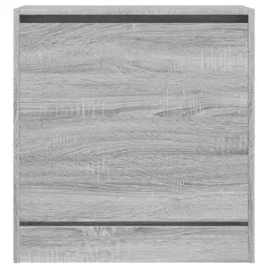 Shoe Cabinet Grey Sonoma 60x34x63.5 cm Engineered Wood