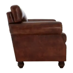 Buffalo Dark Brown Leather Armchair