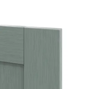 GoodHome Alpinia Matt green wood effect Shaker Larder Cabinet door (W)300mm (H)1287mm (T)18mm