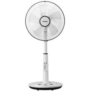 Senelux 14 Inch Extendable Pedestal Fan White