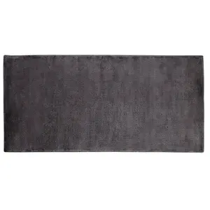 Viscose Area Rug 80 x 150 cm Dark Grey GESI II