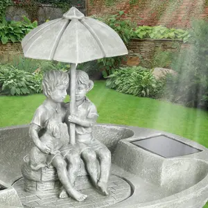 Mill Solar Fountain Garden Water Feature Ornamental Patio Centrepiece Decorative