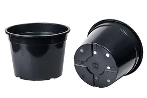 Black Plastic Plant Pot Flower Pots 45 Litres x 20 Pots