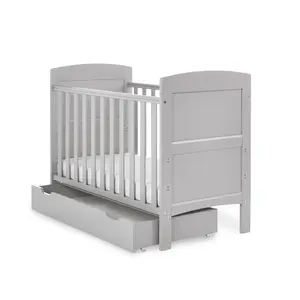 Grace Mini Cot Bed & Underdrawer Warm Grey