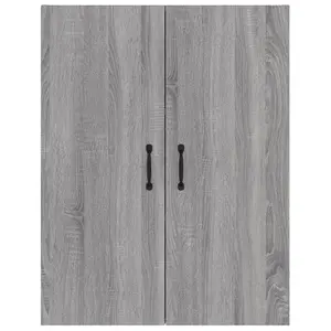 Berkfield Hanging Cabinet Grey Sonoma 69,5x34x90 cm Engineered Wood