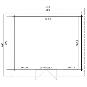 Lasita Dorset 3 Modern Summer House - 5m x 3.9m - Log Cabin Double Glazed