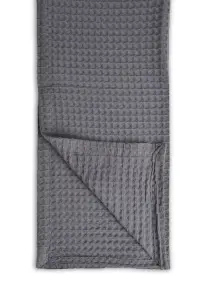 Hotel Waffle Throw Blanket - Graphite, Large