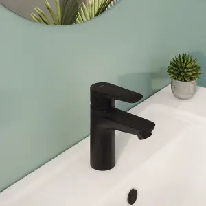 VitrA Flow Line Matt Black Round Basin Mixer