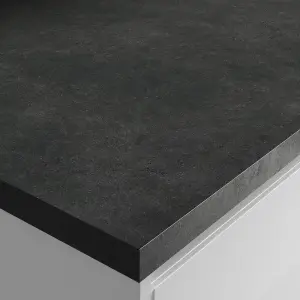 Wilsonart Brasilia Matt Grey Stone effect Laminate Kitchen Upstand (L)3000mm