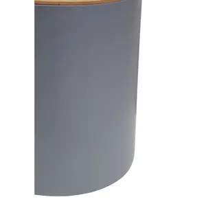 Bamboo Open Waste Bin Grey