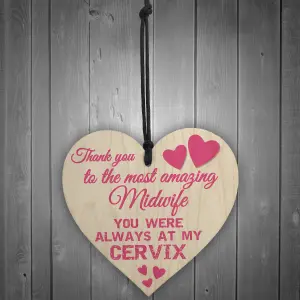 Red Ocean Midwife At My Cervix Thank You Gift Special Midwives Hanging Plaque Nurse Present Sign New Baby Maternity