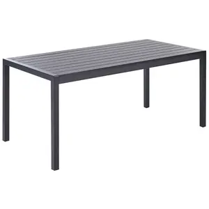 Garden Table Synthetic Material Black VERNIO