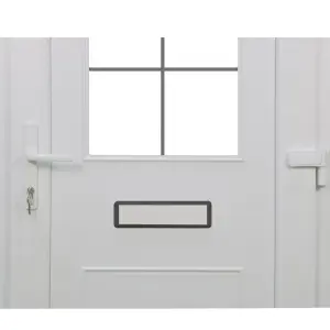 Fortia Mindil Clear Glazed Anthracite LH External Front Door set, (H)2085mm (W)840mm