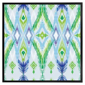 Ethnic style modern scarf (Picutre Frame) / 16x16" / White