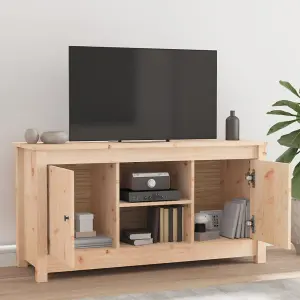 Berkfield TV Cabinet 103x36.5x52 cm Solid Wood Pine