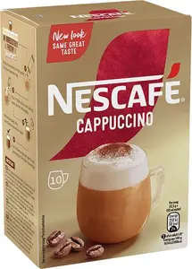 Nescafé Cappuccino - 10 Instant Coffee Sachets