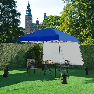 Yaheetech Blue 3x3m Pop-up Gazebo with Side Panel