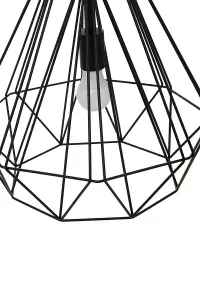 Interiors by Premier Wyra Black Conical Pendant light