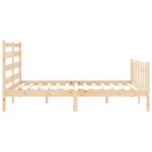 Berkfield Bed Frame with Headboard 160x200 cm Solid Wood