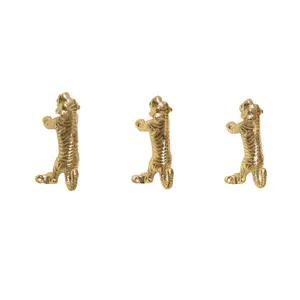 Melody Maison Set of 3 Gold Tiger Wall Hooks