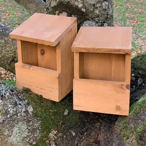 Wooden Robin Birdhouse Garden Nest Boxes (Set of 2)