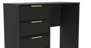 Madrid 4 Drawer Vanity in Black Ash (Ready Assembled)