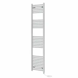 Rinse Bathrooms 800W Electric Heated Warming Towel Rail Bathroom Radiator Chrome - 1800x400mm