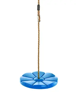 Swingan - Cool Disc Swing with Adjustable Rope - Fully Assembled - Blue