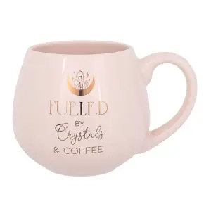 Crystals and Coffee Rounded Mug Design