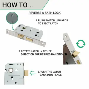 EAI Chrome Door Handle T-Bar Lever on Rose Lock Kit / Pack - 64mm Sash Lock & 76mm Hinges - Polished Chrome