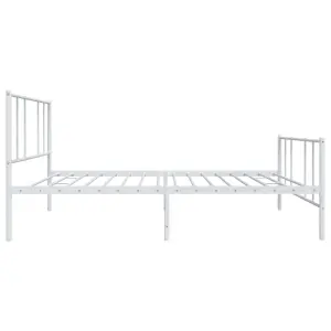 Berkfield Metal Bed Frame with Headboard and Footboard White 80x200 cm