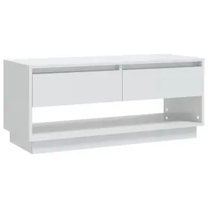 Berkfield TV Cabinet High Gloss White 102x41x44 cm Engineered Wood