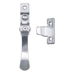 Lockable Victorian Casement Window Fastener 57 x 13mm Satin Chrome