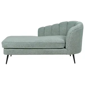 Right Hand Boucle Chaise Lounge Green ALLIER