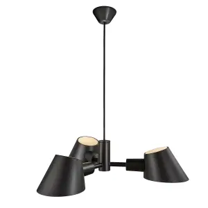 Nordlux Stay Multi Arm Pendant Ceiling Light Black E27