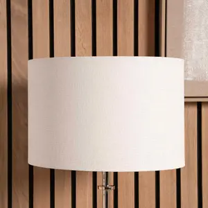 45cm White Self Lined Linen Drum Lamp Shades For Floor and Table Lamps