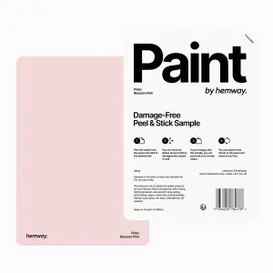 Hemway Chalk Paint Matt A5 Sample, Blossom Pink, Peel & Stick Swatch For Interior Walls Wood