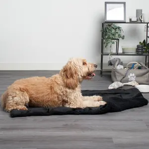 Brentfords Sherpa Pet Soft Animal Throw Over Blanket, Black - 75 x 110cm