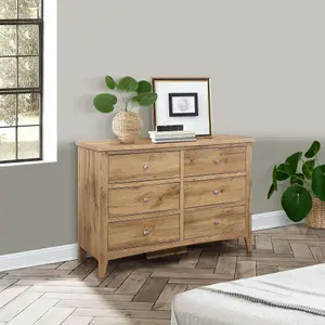 Birlea Hampstead 6 Drawer Chest Oak