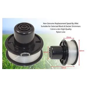 Black & Decker Strimmer Spool and Line 6m x 1.6mm by Ufixt